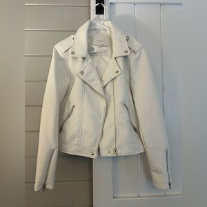 Blank NYC Women's Cream Faux Leather Jacket